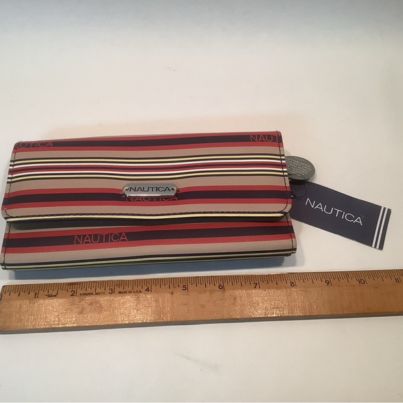 New Nautica Vegan Leather Women’s RFID Clutch Wallet Money Manager Deep Sea Dive - Picture 8 of 8